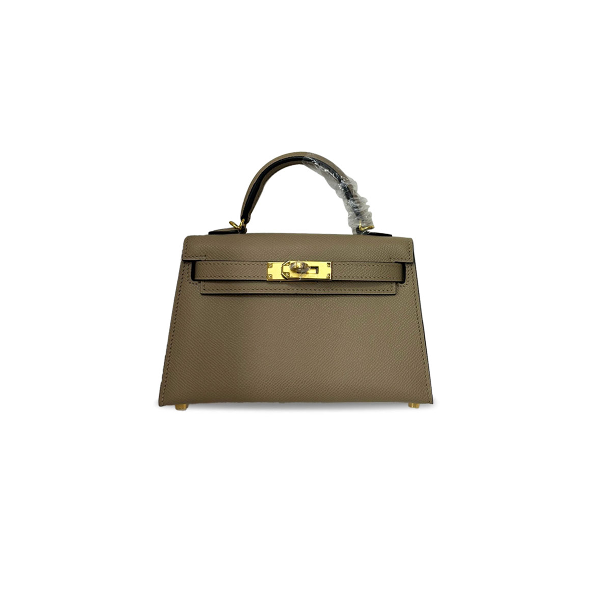 HERMÈS MASTER MINI KELLY II TURTLEDOVE GRAY EPSOM GOLD BUCKLE (19*12*5.5cm) 